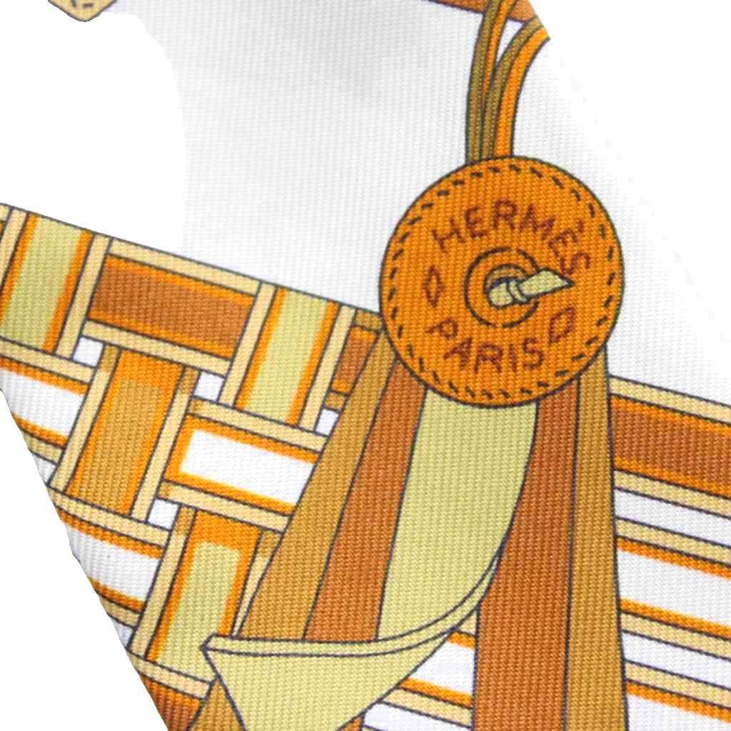 エルメス HERMES ツイリー Brides et Gris 馬勒とチャーム スカーフ