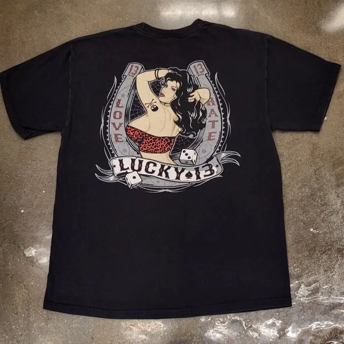 90s Made in USA アメリカンヴィンテージ ラッキー13 半袖Tシャツ