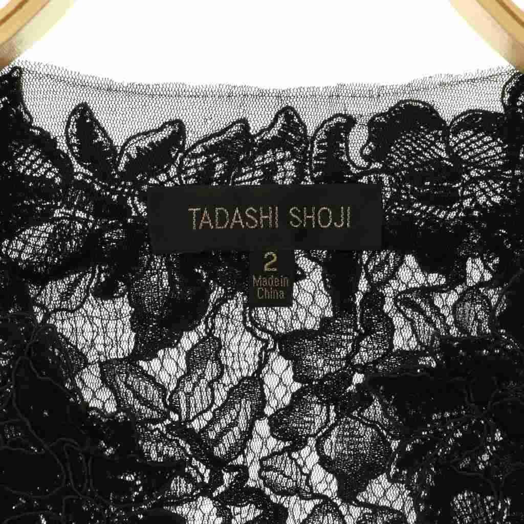 TADASHI SHOJI タダシショージレースニットカーディガンブラックS新品 タダシショージ TADASHI SHOJI レースショートボレロ カーディガン 七