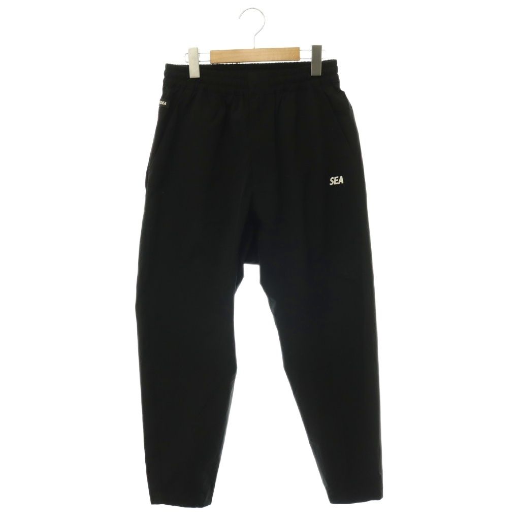 ウィンダンシー WIND AND SEA TRACKPANTS トラックパンツ テーパードパンツ ナイロン S ブラック ホワイト /ES ■OS ■SH