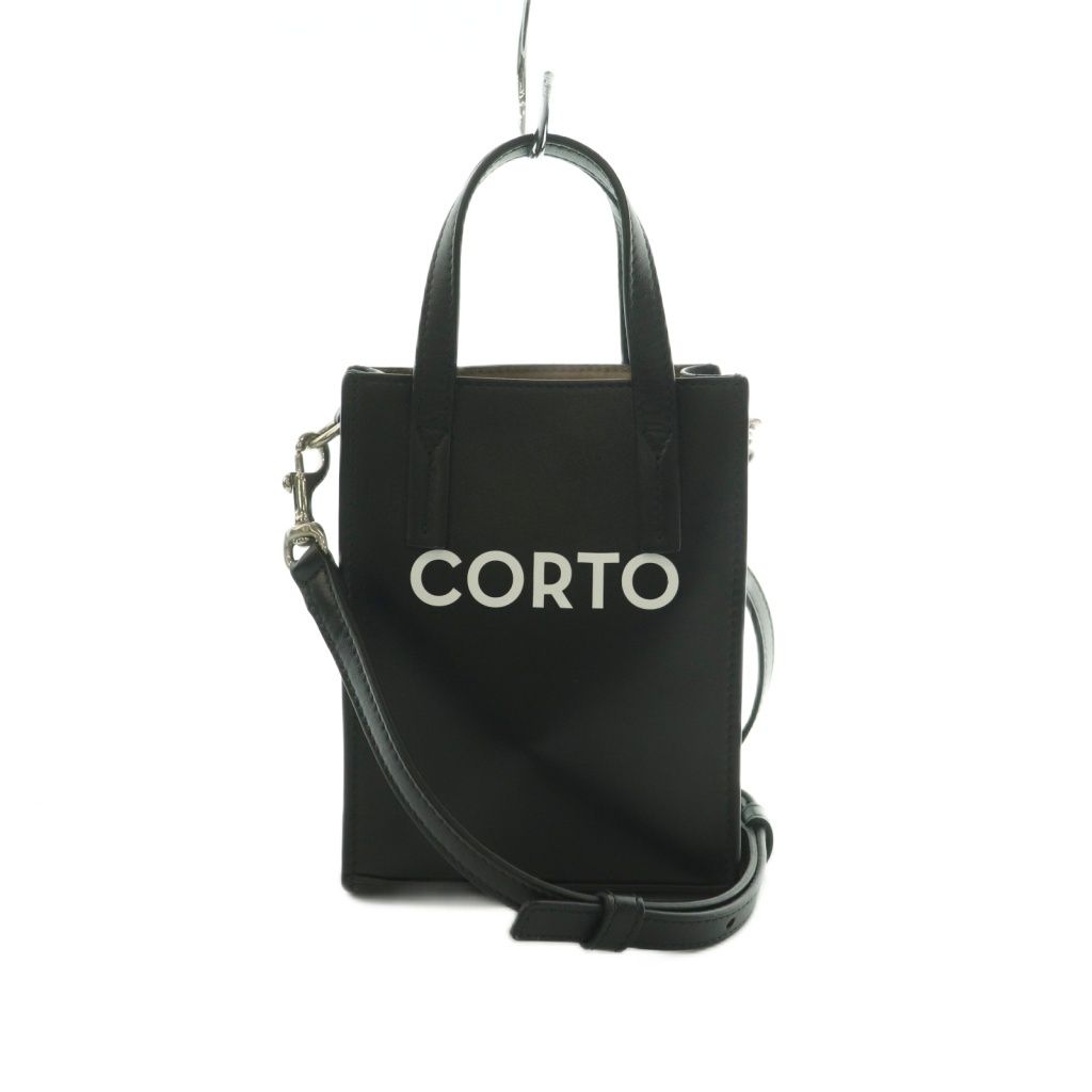ウィンダンシー WIND AND SEA × CORTO MOLTEDO Shopper Tote Bag mini 2WAY ショッパートートバッグ ハンドバッグ ショルダーバッグ フェイクレザー 黒 ブラック /MI ■OS ■SH