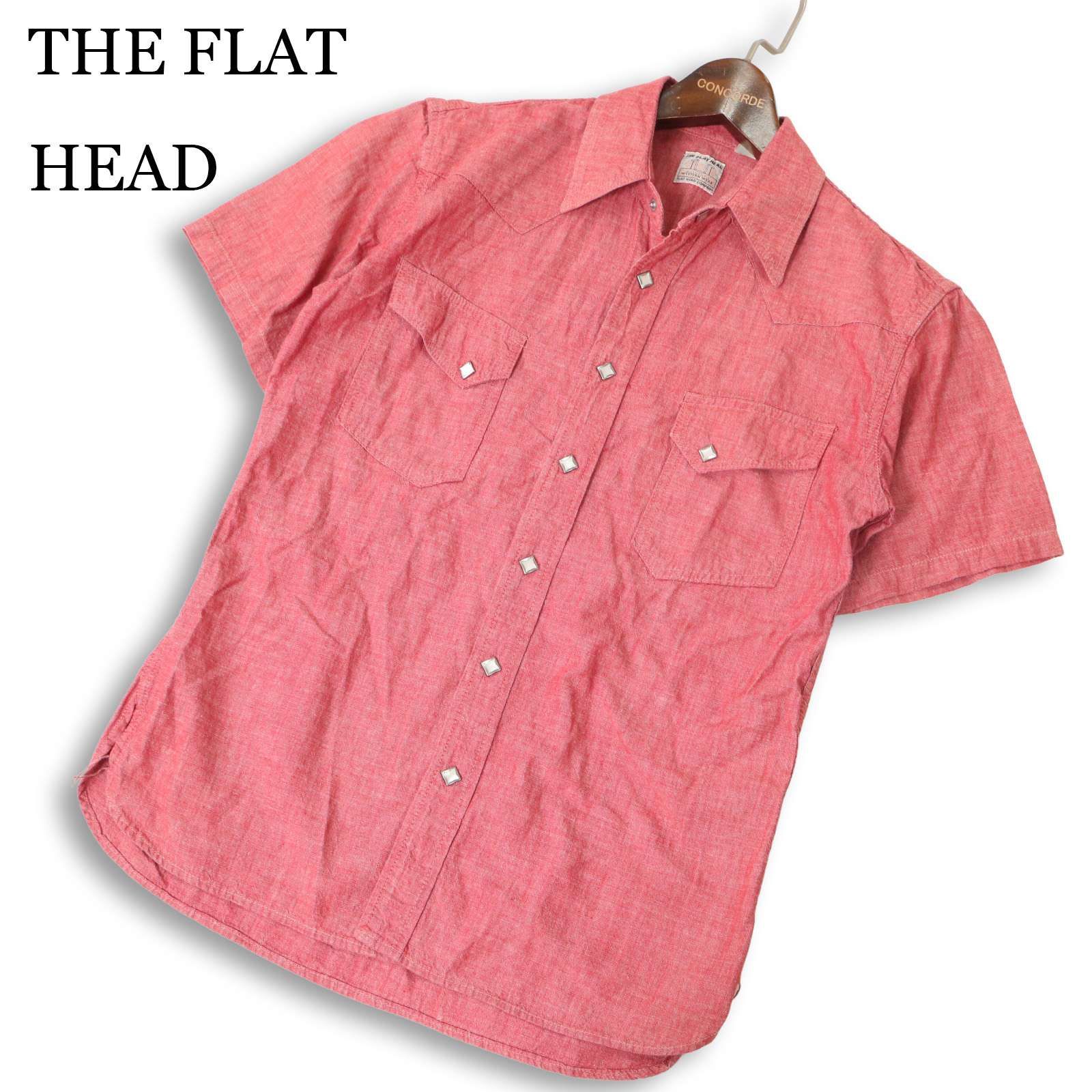 THE FLAT HEAD ウエスタンシャツ(40) THE FLAT HEAD フラットヘッド 春夏☆ 半袖 シャンブレー ウエスタン