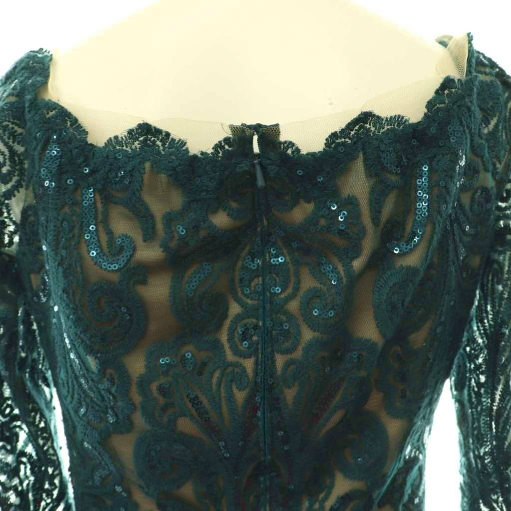 タダシショージ TADASHI SHOJI スパンコールチュールロングドレス
