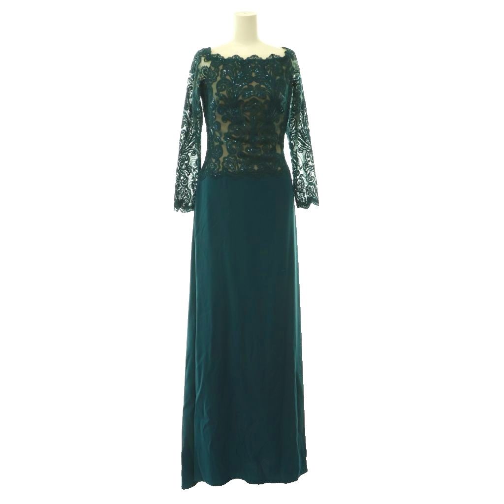 タダシショージ TADASHI SHOJI スパンコールチュールロングドレス