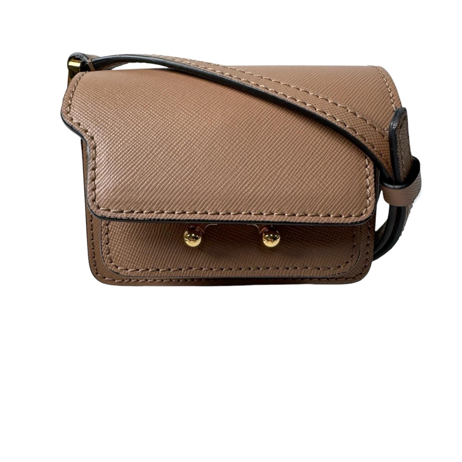 美品 マルニ MARNI マルニ トランク ナノ ショルダーバッグ 斜めがけ クロスボディ レディース