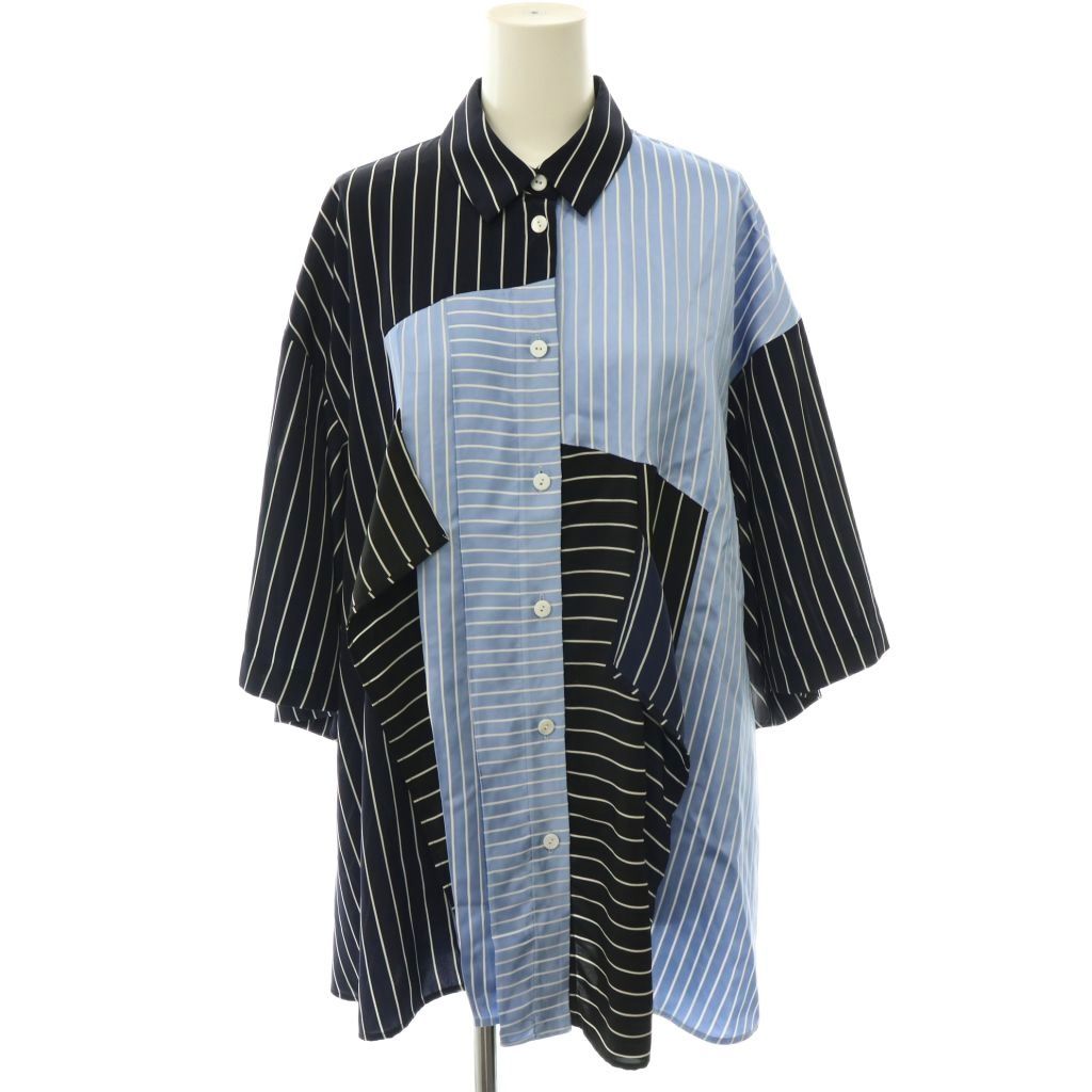 エンフォルド ENFOLD サンプル品 26SS TUCK COLLAGE SHIRT シャツ