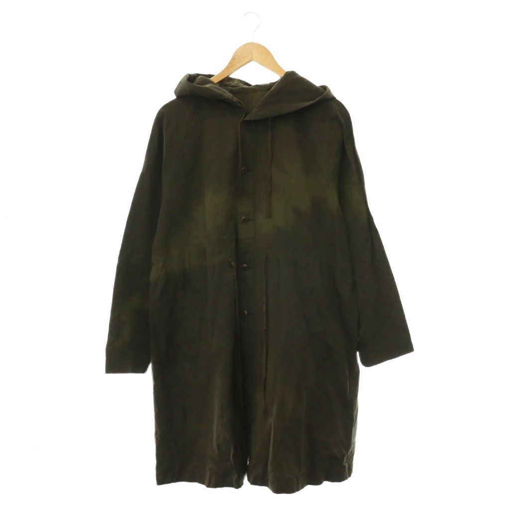 タカラジマセンコウ 宝島染工 Hooded Cloud coat OLIVE コート スプリング リネン混 カーキ /CX ■OS ■SH