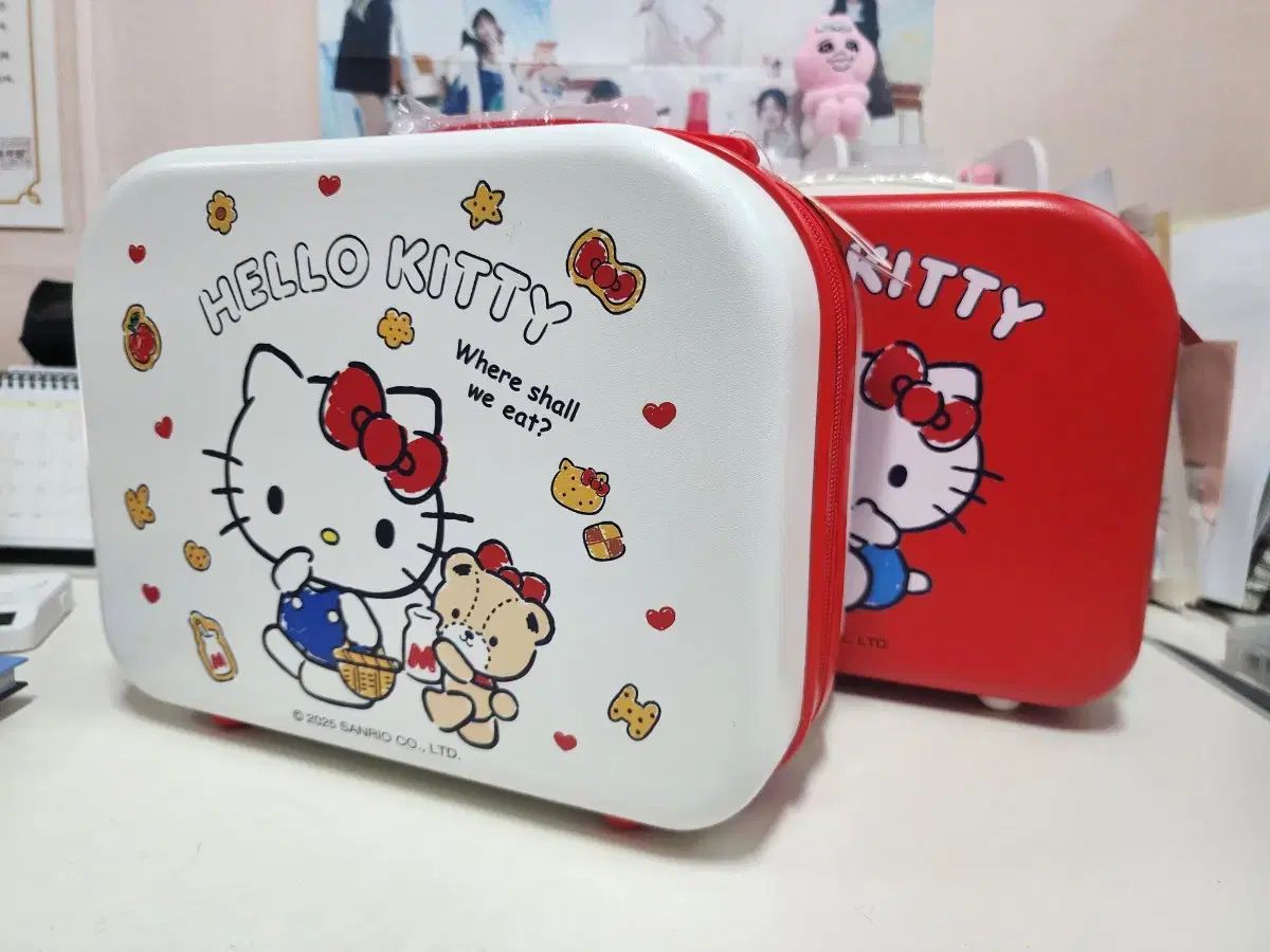 ハローキティ 小型キャリーケース ハローキティ リボン柄キャリー
