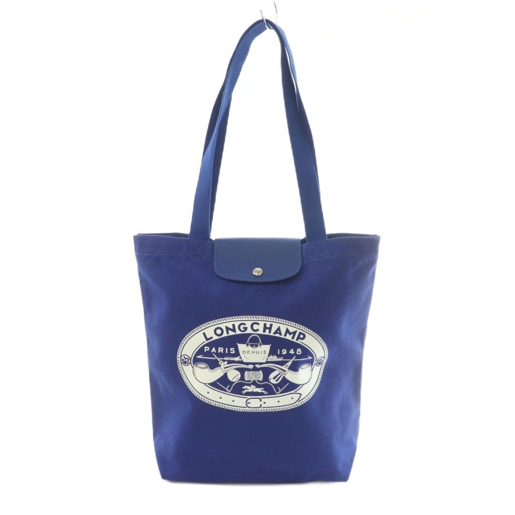 ロンシャン LONGCHAMP コンスタンタンリアント コラボ トートバッグ キャンバス 青 ブルー /MI ■OS ■SH