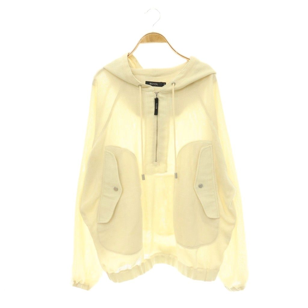 ロトル ROTO MASK ANORAK ハーフジップ プルオーバーパーカー 長袖 2 アイボリー /HS ■OS ■SH