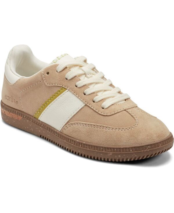 アース レディース シューズ スニーカー レース Earth Womens Penny Stripe LaceUp Sneakers Camel キャメル