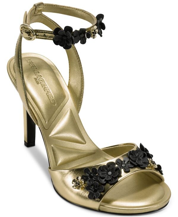 カール ラガーフェルド レディース シューズ サンダル KARL LAGERFELD PARIS Womens Kallie Peep Toe Sandals Gold ゴールド