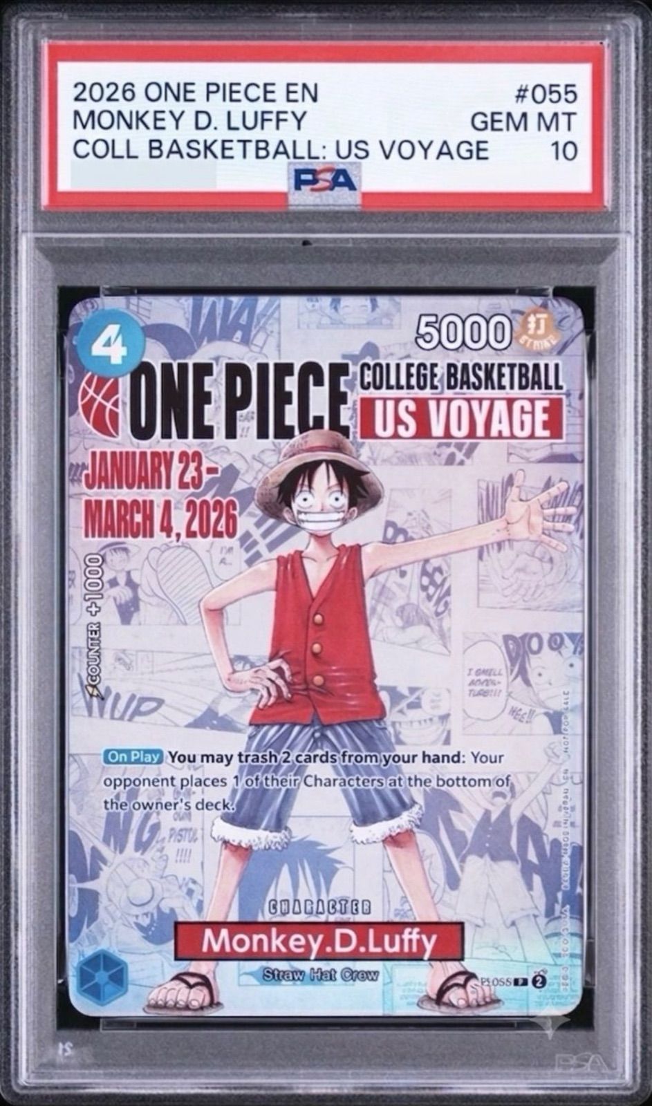 W*m様 2026 ONE PIECE JP モンキー・D・ルフィ #001 o ✓【PSA10】モンキー・D・ルフィ 2026 ONE PIECE EN #055 MONKEY D