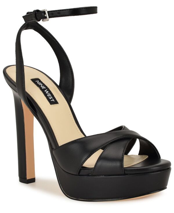 ナインウェスト レディース シューズ サンダル プラットフォーム Nine West Womens Wilda CrissCross High Stiletto Platform Sandals Bl