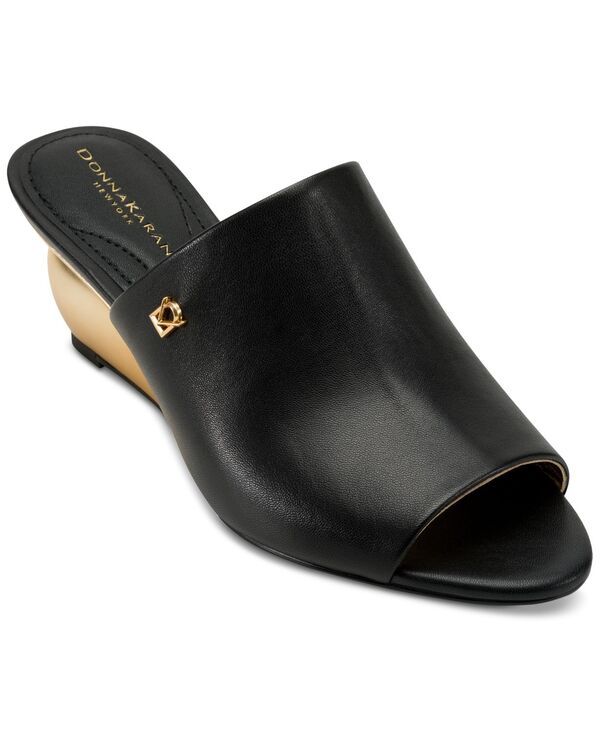 ダナ キャラン ニューヨーク レディース シューズ サンダル Donna Karan New York Womens Donna Slide Wedge Sandals Black ブラック