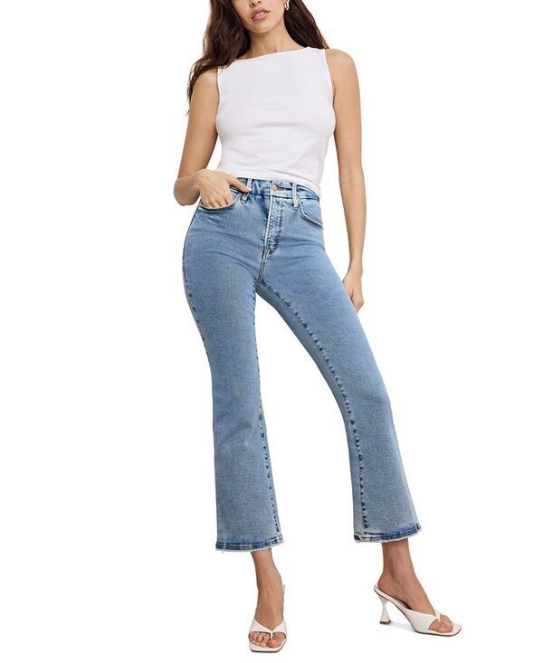 グッドアメリカン レディース ボトムス デニムパンツ ミニ クロップド ブーツ ジーンズ Good American Womens Good Legs Cropped Mini Boot Jeans