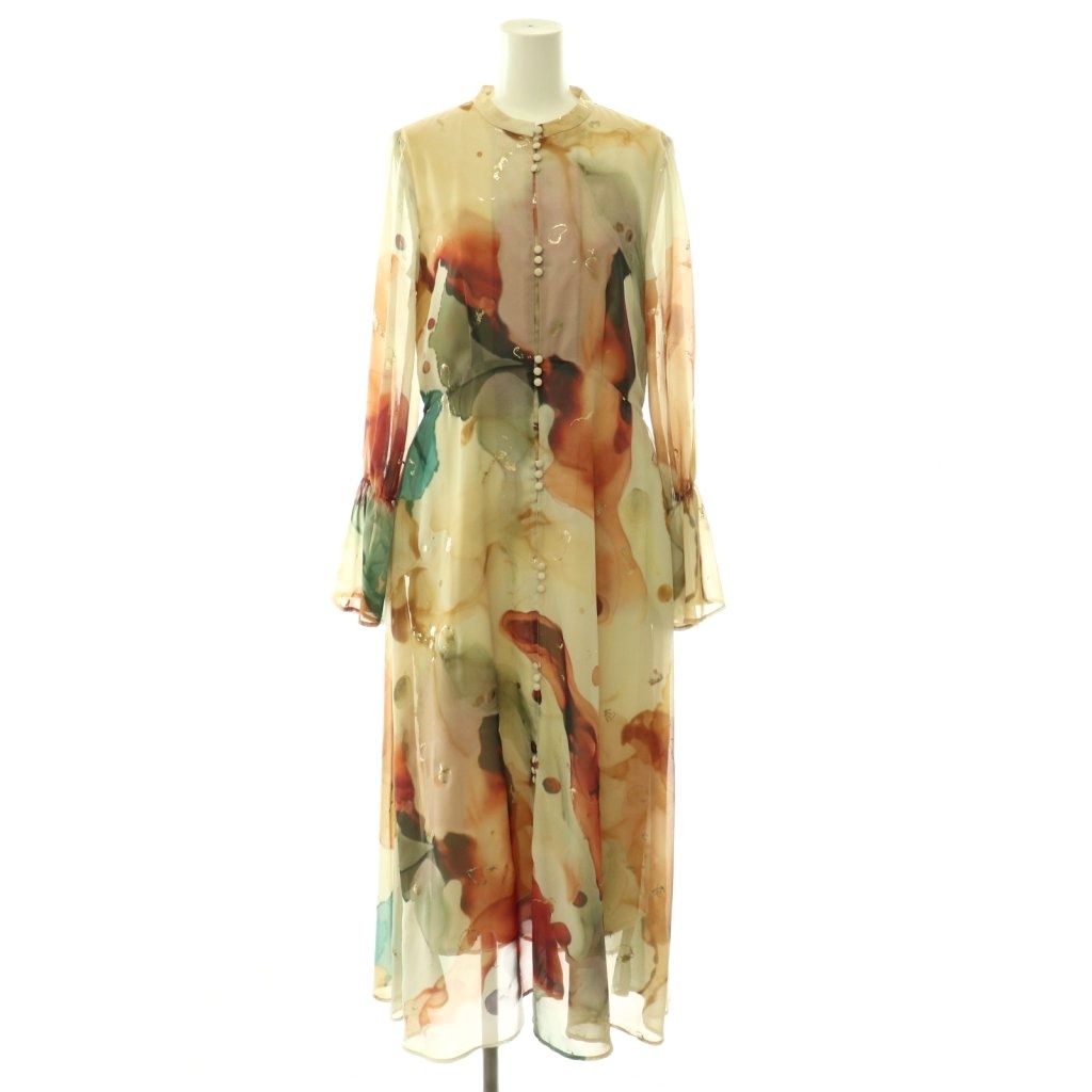 アメリヴィンテージ Ameri VINTAGE UNDRESSED AMELIA INK ART ドレス ワンピース ロング 長袖 総柄 S マルチカラー /DO ■OS 13,986円