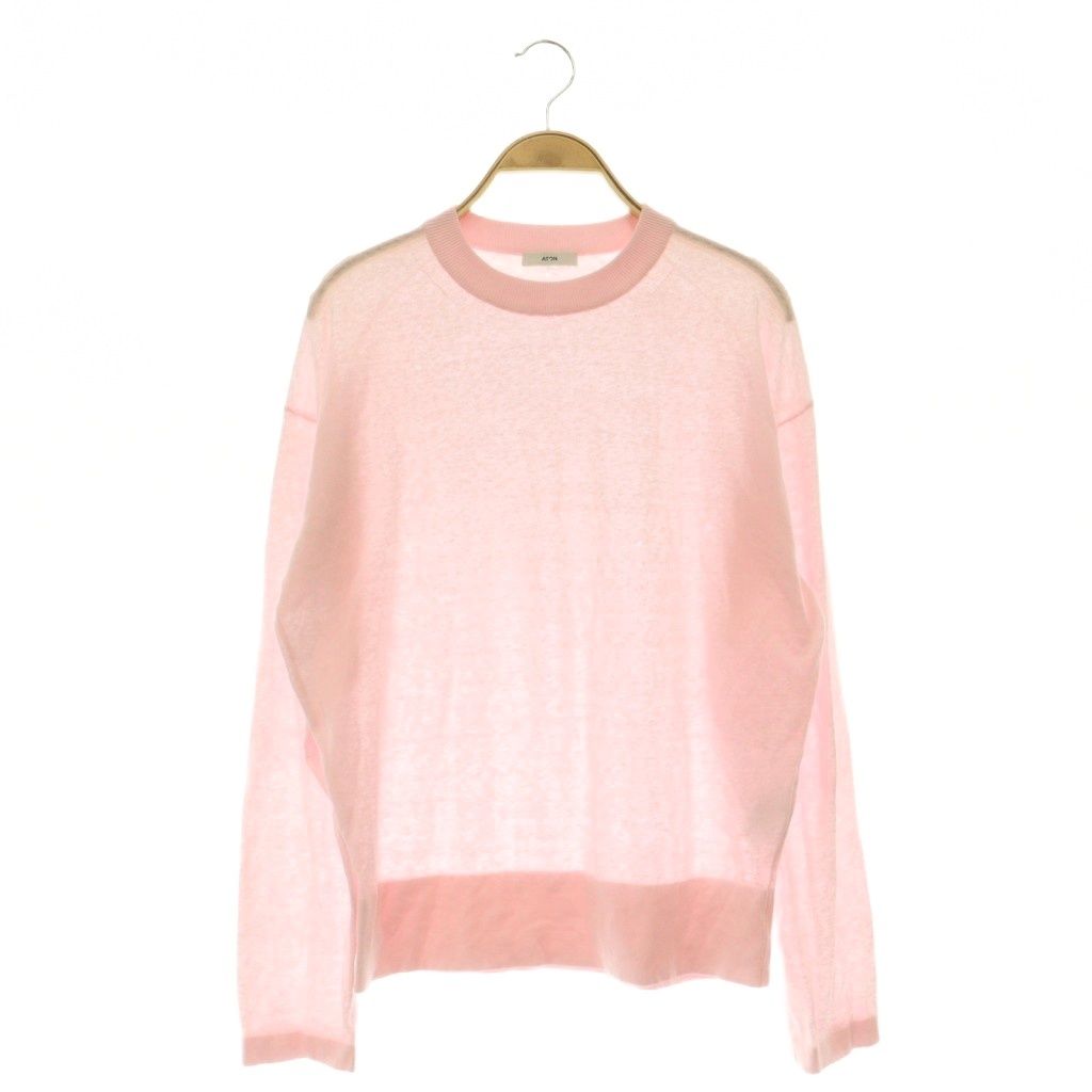 エイトン ATON RECYCLED FRESCA COTTON クルーネック セーター ニット