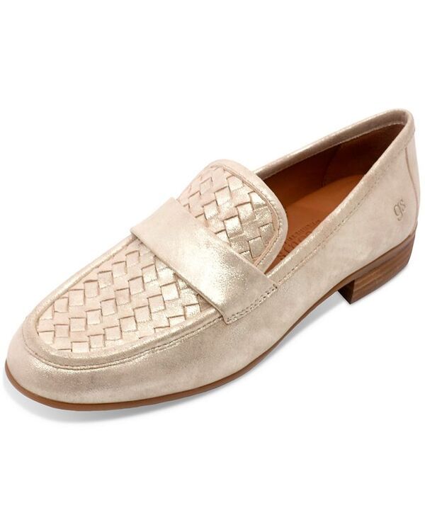 ジェントルソウルズ レディース シューズ パンプス ローファー Gentle Souls Womens Crew WovenVamp Loafers Gold ゴールド