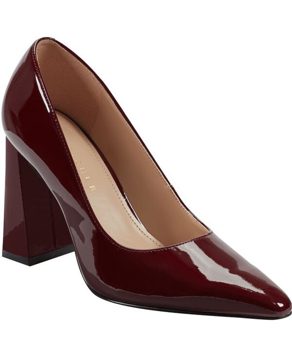 マーク・フィッシャー レディース シューズ パンプス ヒール Marc Fisher LTD Womens Minny Tapered Block Heel Pumps Dark Red Patent