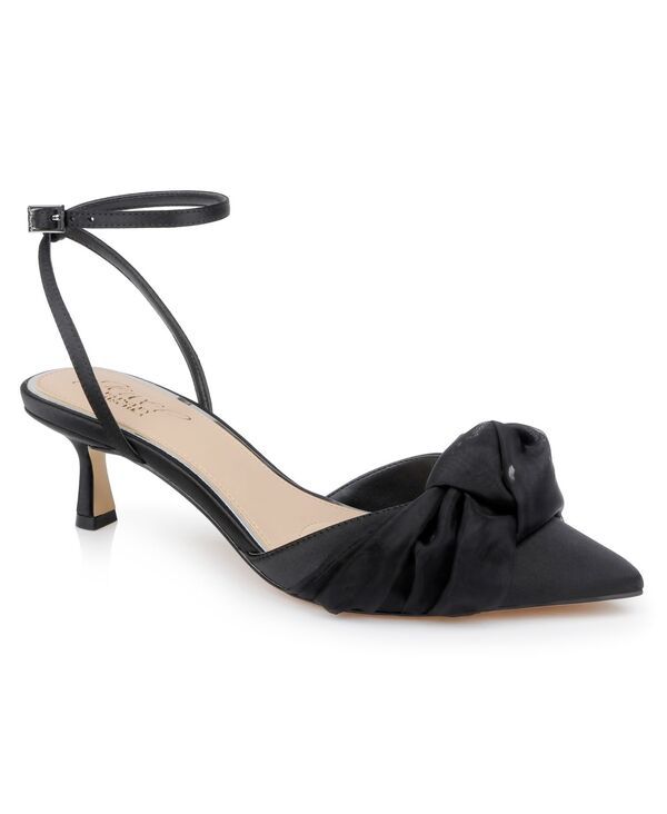 ジュウェルダグレイミシュカ レディース シューズ パンプス Jewel Badgley Mischka Womens Favor Evening Knot Pumps Black Satin ブラック