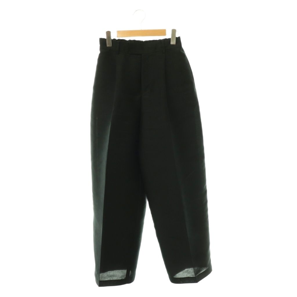 カデュネ CADUNE 25AW ドレスタックパンツ スラックス ワイド センタープレス 38 黒 ブラック /HS ■OS ■SH