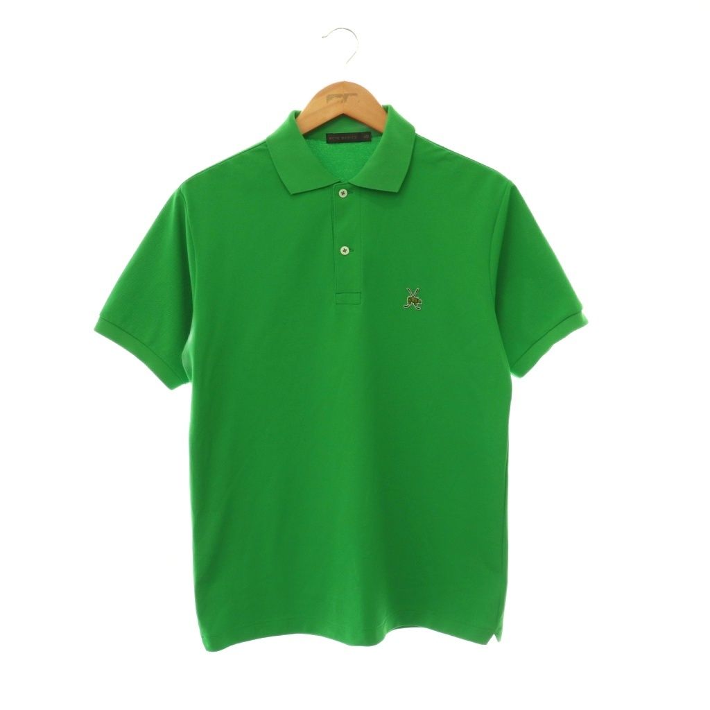 サイ ベーシックス SCYE BASICS × UNITED ARROWS GOLF ロゴ刺繍ポロシャツ 半袖 40 黄緑 /NR ■OS ■SH
