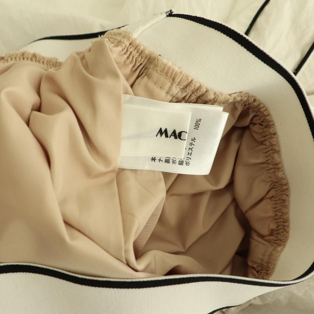 マチャット MACHATT サイドラインナイロンパンツ イージー ワイド 白