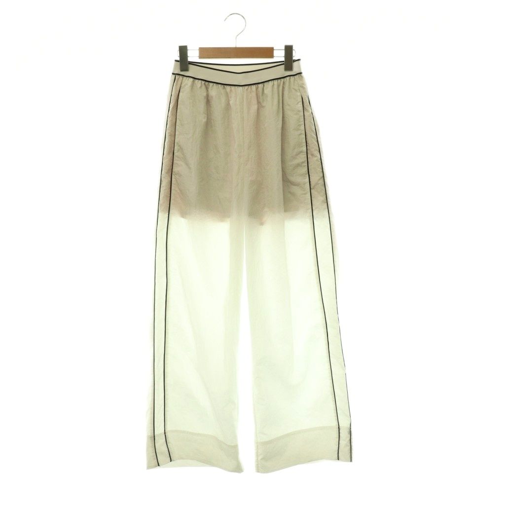MACHATT/マチャット マチャット MACHATT サイドラインナイロンパンツ イージー ワイド 白