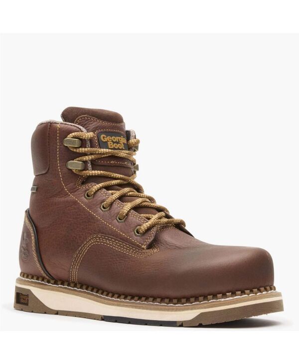 ジョージブーツ メンズ シューズ ブーツ・レインブーツ Tシャツ GEORGIA BOOT AMP LT Wedge Steel Toe Waterproof Work Boot Brown ブラウン