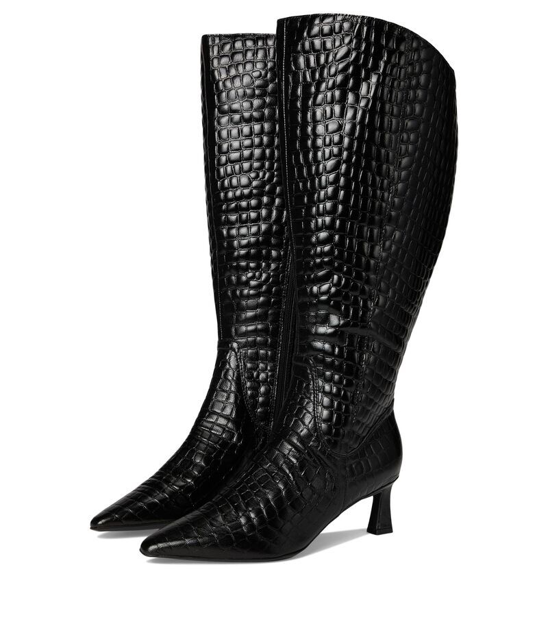 ナチュライザー レディース シューズ ブーツ・レインブーツ Naturalizer Deesha Extra Wide Calf Boots Black Leather ブラック