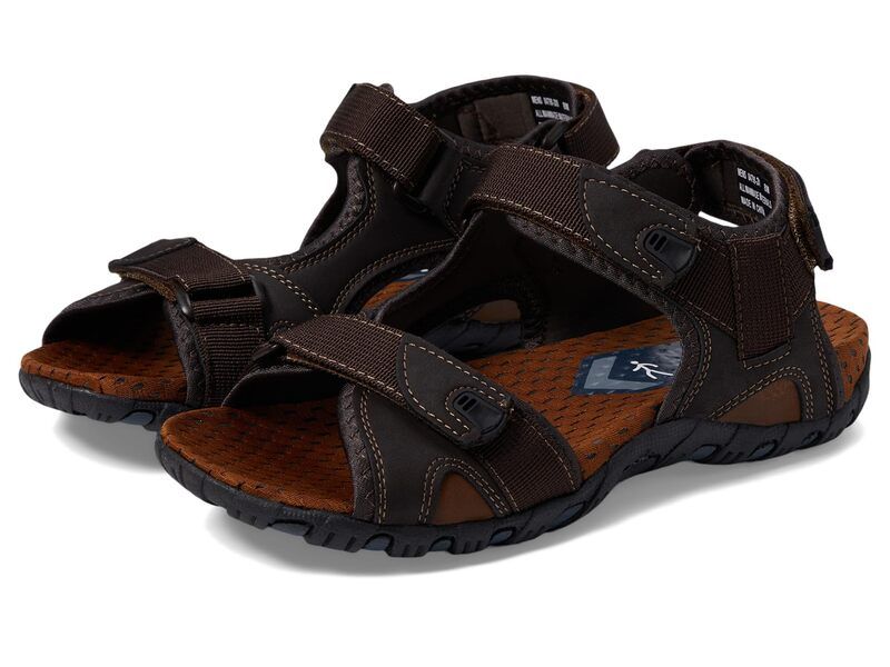 ノンブッシュ メンズ シューズ サンダル Nunn Bush Rio Bravo 3Strap River Sandal Brown ブラウン
