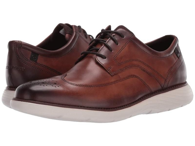 ロックポート メンズ シューズ オックスフォード Rockport Garett Wing Tip Cognac
