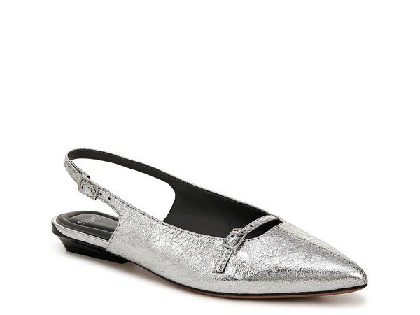 フランコサルト レディース シューズ パンプス Franco Sarto Emma Flat Silver Metallic Leather シルバー