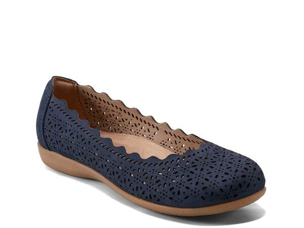 アース レディース シューズ パンプス Earth Bria Flat Navy ネイビー
