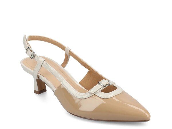 ジャーニー レディース シューズ パンプス Journee Padma Pump BeigeWhite ホワイト