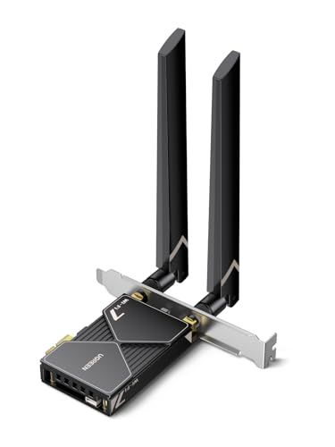 UGREEN WiFi 7 無線 LAN Bluetooth 5.4 PCIe無線LANカード PCIE アダプター IEEE 802.11be対応2882Mbps(6GHz) + 2882Mbps(5GHz) + 688Mbps(2.4GHz) 超高速通信e