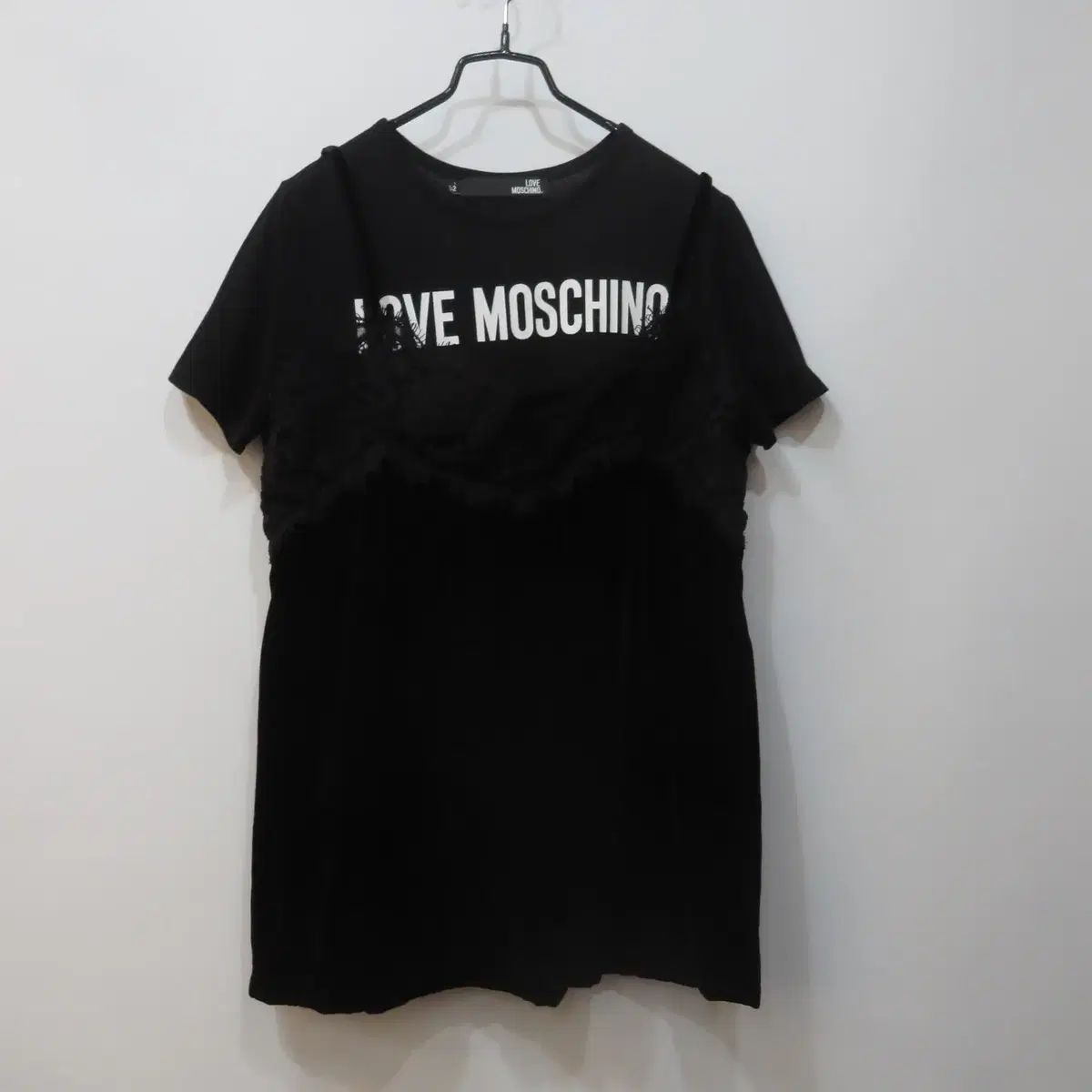 LOVE モスキーノ ブラック レイヤード Tシャツ