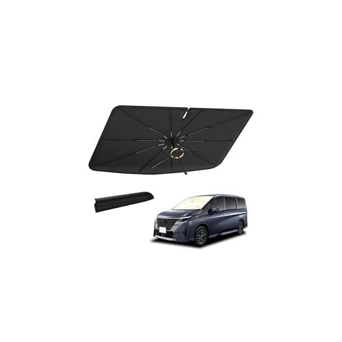 CARTIST 日産 セレナ C28 傘型サンシェード フロントガラス用 SERENA 6代目 2022年- 専用設計 遮熱コーティング ベージュ高級仕様 360度回転 曲がる傘柄 10本骨 ガラス繊維 収納袋・ゴムマット付きts 7b52265b