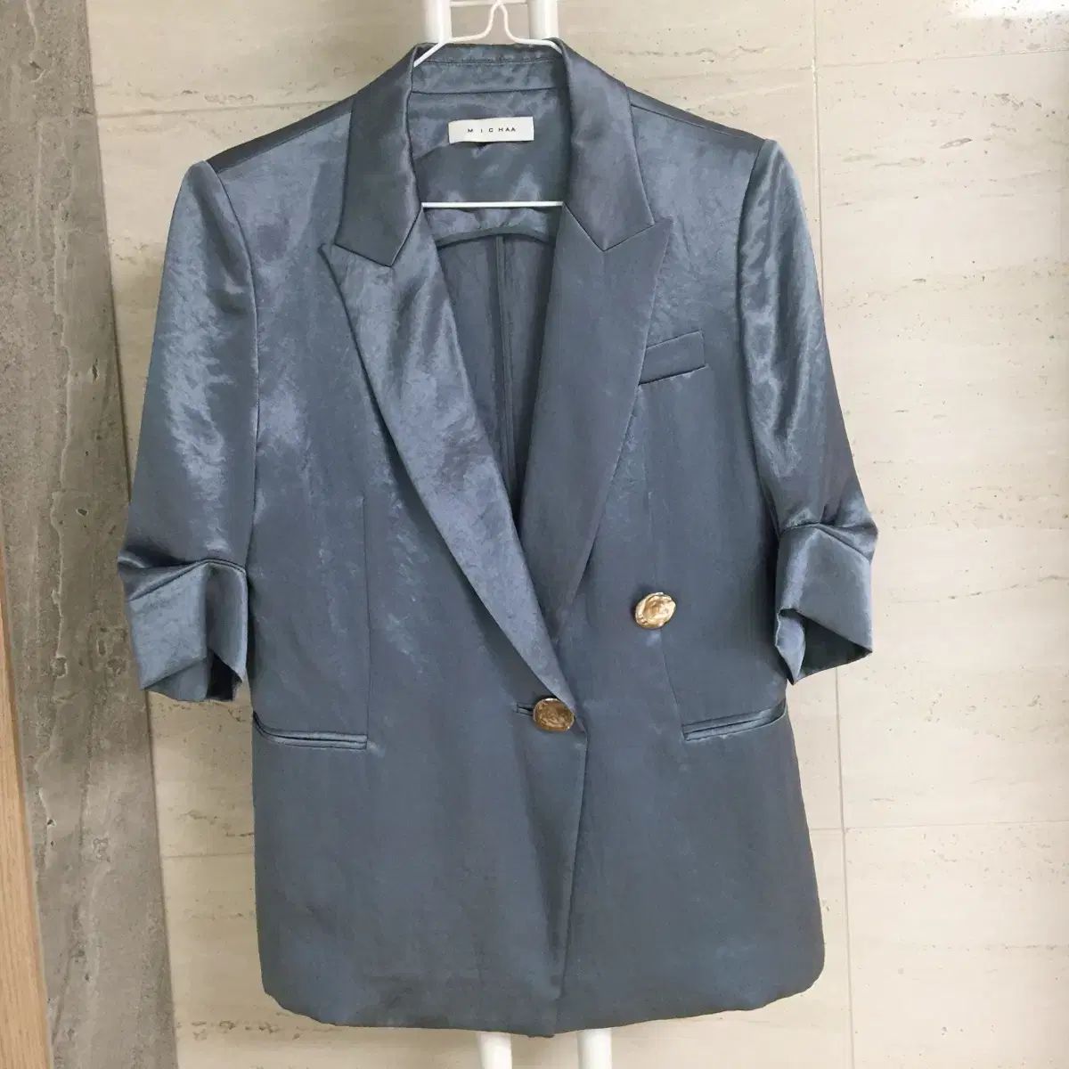 itMICHAA ミシャ サテン 半袖 ジャケット 44
