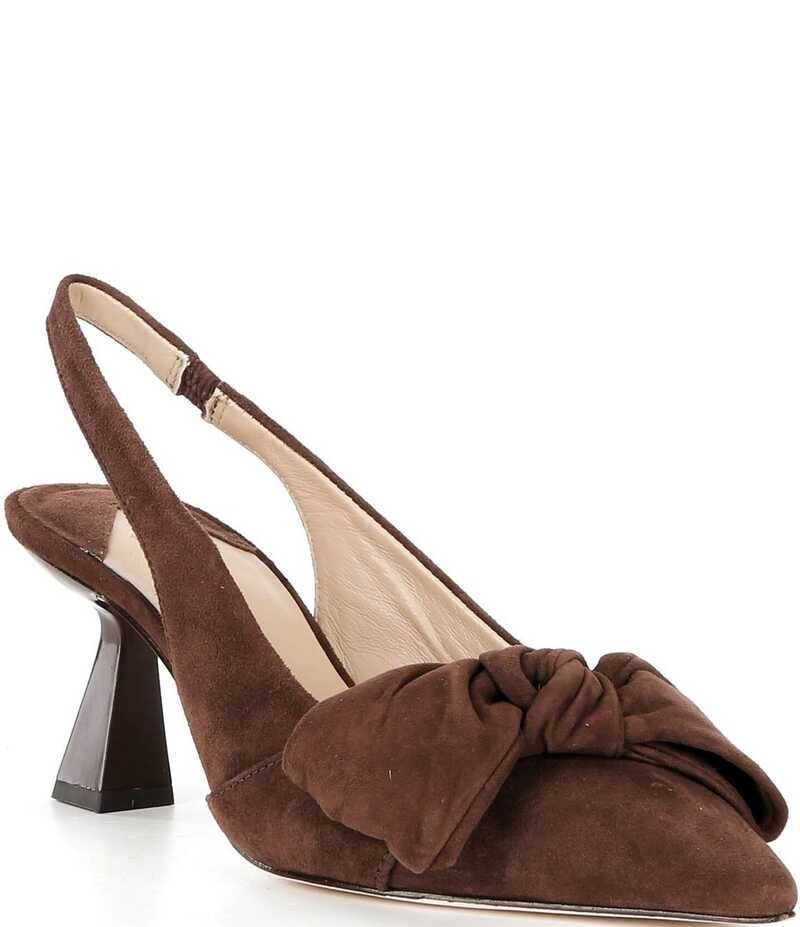 アントニオ メラーニ レディース シューズ ヒール スエード Antonio Melani Lenore Suede Bow Detail Slingback Pumps Ground Coffee