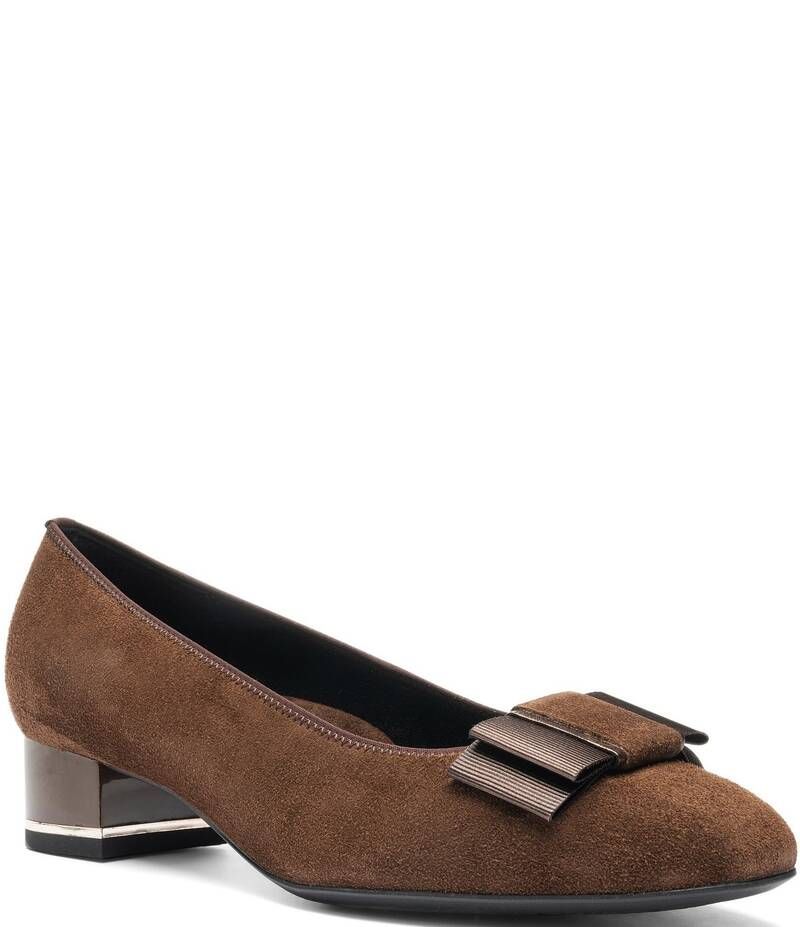 アラ レディース シューズ パンプス スエード ara Garnet Suede Bow Pumps Mocca Brown ブラウン