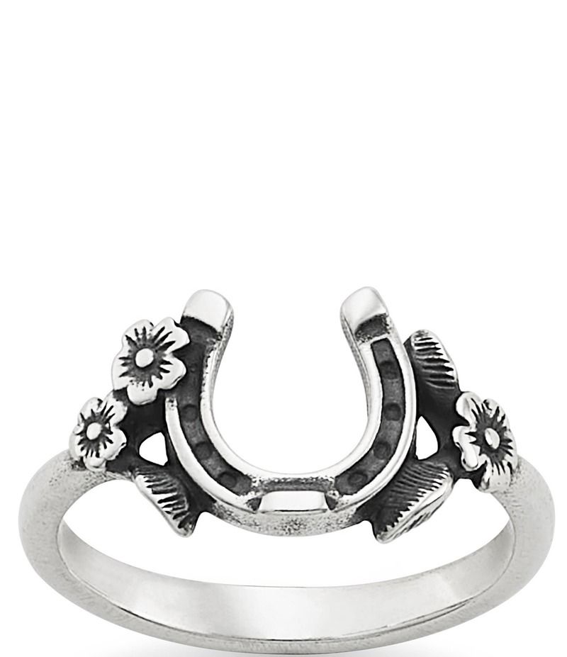 ジェームズ エイヴリー レディース アクセサリー 指輪 フラワー柄 フラワー James Avery Floral Horseshoe Ring Sterling Silver シルバー