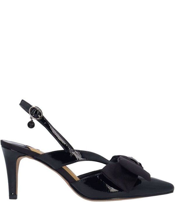 ジェイレニー レディース シューズ ヒール J Renee Morigen Patent Bow Slingback Pumps Black ブラック