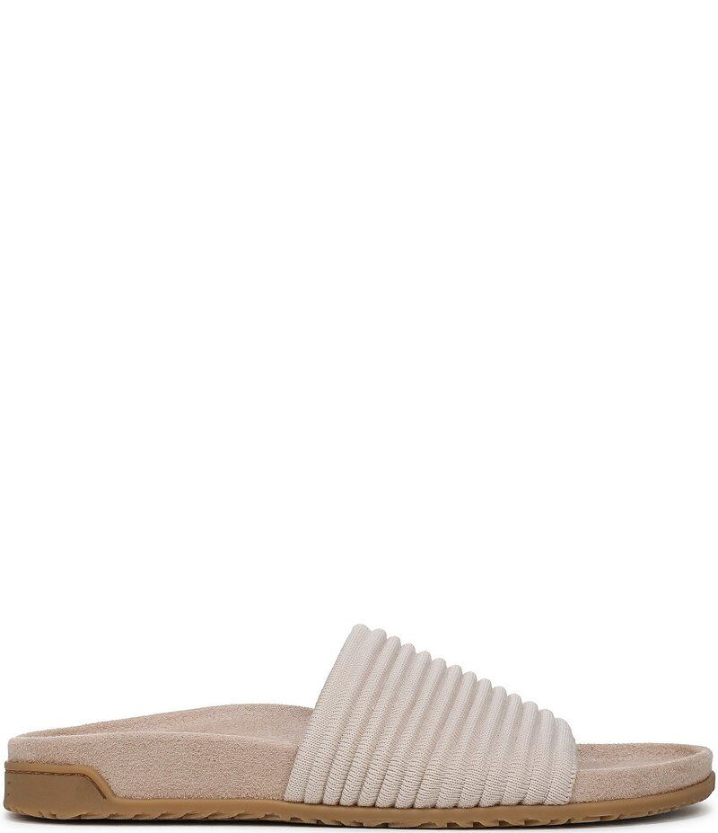 バイオニック レディース シューズ パンプス サンダル ニット Vionic Evie Compression Knit Slide Sandals Cream クリーム