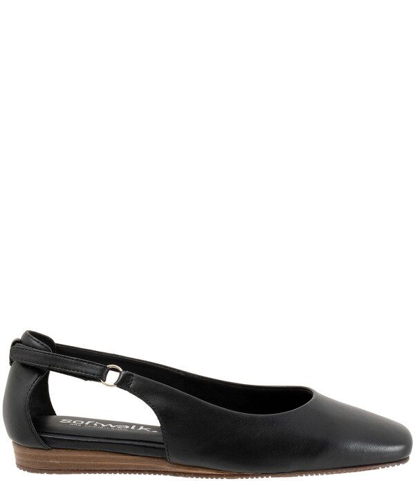 ソフトウォーク レディース シューズ パンプス レザー SoftWalk Venice Leather Flats Black ブラック