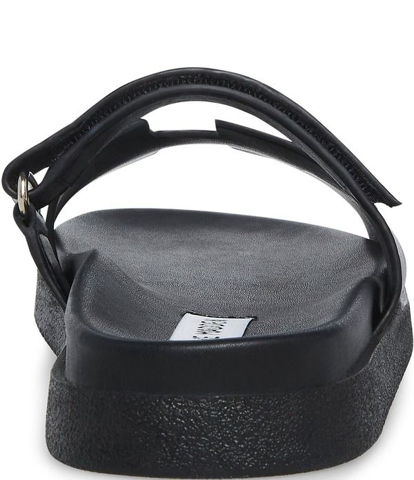 スティーブ マデン レディース シューズ サンダル レザー Steve Madden Mayven Leather Slide Sandals Black ブラック