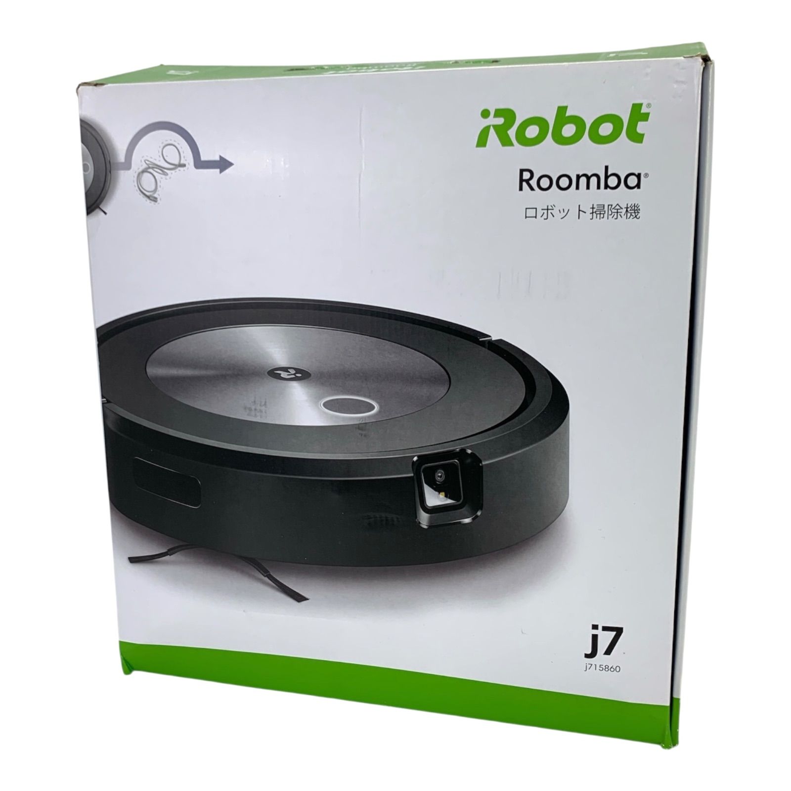 【動作良好】iRobot Roomba ルンバ j7 j715860 ロボット掃除機 バッテリー良好 AI障害物回避 自動充電 Wi-Fi対応 Alexa対応 元箱付 アルコール清掃済