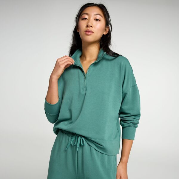 DSG レディース アウター パーカー・スウェット DSG Womenso Soft 12 Zip Dark Green グリーン