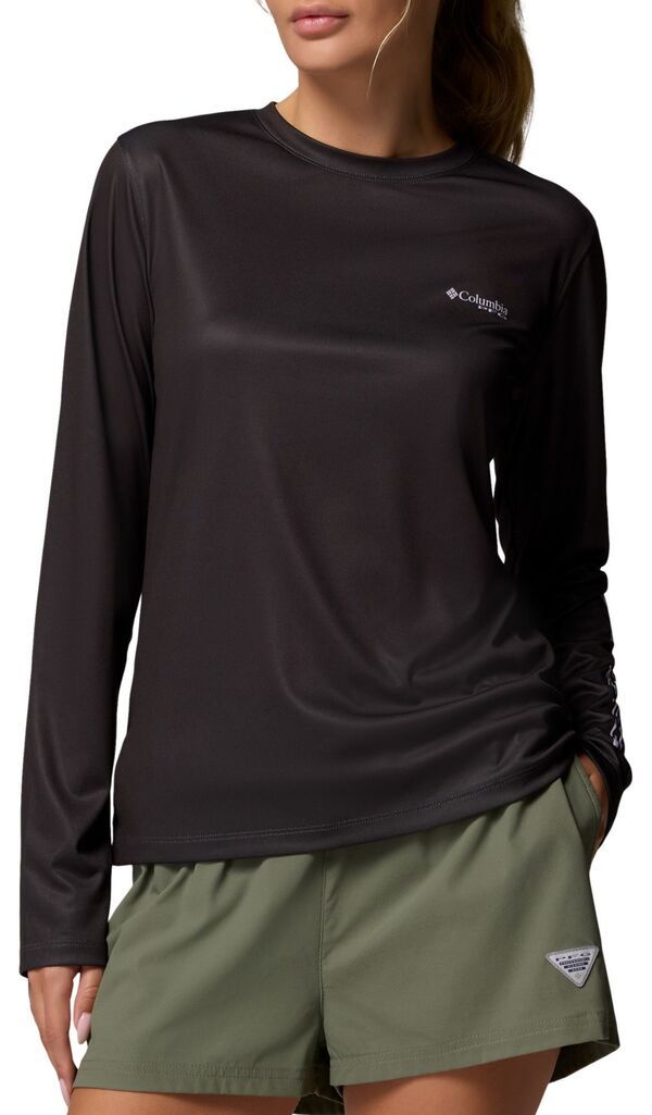 コロンビア レディース トップス Tシャツ Columbia Womens Tidal Tee PFG Diamond Isle Long Sleeve Shirt Shark